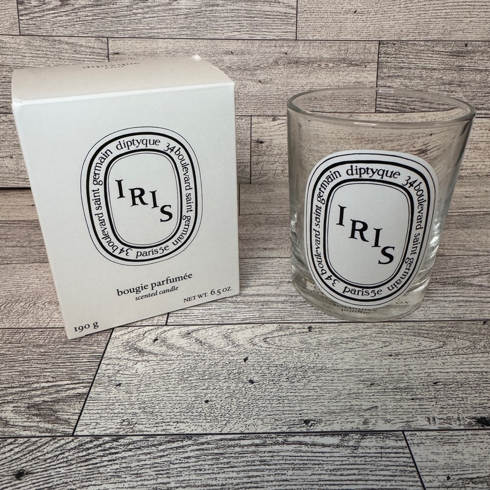 Diptyque Empty Glass Candle Jar Iris